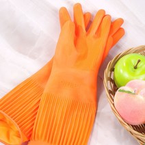 이태리 고무장갑 천연 라텍스 1종3호(대), 1개, 주황색