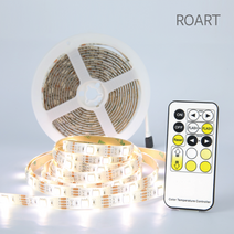 LED 인테리어 무드등 붙이는 간접 조명 RGB LED바 컴퓨터 PC방 백 라이트 리모컨 줄조명, 컬러 LED 리모컨 조명 3M