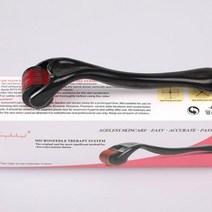 반달마켓 마이크로니들 540 더마 롤러 순수한 microneedling 0.2/0.25/0.3mm 바늘 길이 티타늄 더모롤러 얼, 02 black 0.2MM