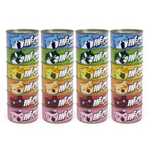 미아오 캔 80g x 24개 박스, 참치+게살