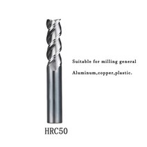 알루미늄 목공자 3 플루트 초경 밀링 커터 텅스텐 엔드 밀 CNC 도구 목공 도구 알루미늄 유리 섬유 아크릴, 01 HRC50_22 5X5DX75L-3F