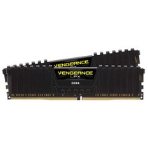 Corsair 벤전스 LPX 64GB (2x32GB) DDR4 2400 (PC4-19200) C16 1.2V 데스크탑 메모리 블랙, 2400 MHz_64 Gb