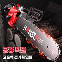 8800w 고출력 벌목 전기 체인톱 강동력 전동 전기톱 10초간 60cm나무 절단 가능+1.5m 케이블, 12인치 1 가이드 1 체인*1+1+1, 유럽