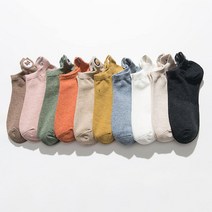 여성 봄신상 패션 귀여운 자수양말 여성 뒤꿈치 꾸러기 캐릭터자수발목양말 여성 발목양말 덧버선 5켤레 세트-2243