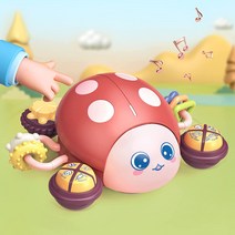 Baby Toys 6 to 12 Months Press &amp Go Musical Crawling Baby Toys for 12-18 Months Tummy Time Toys, 한개옵션0