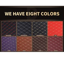캐딜락 트렁크 바닥 실내 가죽 코일매트 XT4 XT5 XT6 CT4 CT5 CT6 CTS 차박 스타일링 간지 flash mat leather car floor mat for, 레드 2조각