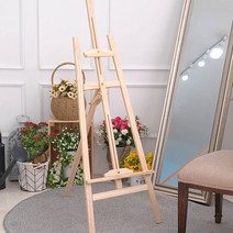 강추! 똥손도 괜찮아요 쉬운 조립 프리미엄 원목이젤 특대형 이젤 그림판 화판 받침대 전시회 미술관