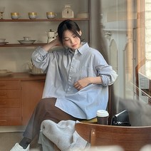 [공구우먼] 쿨레닌 루즈핏 코튼 셔츠 68510 빅사이즈 여성의류