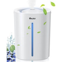 큰 방용 VEWIOR 6.5L 가습기 침실용 쿨 미스트 가습기 업그레이드 식물 보육원용 상단 채우기 공기 가습기 누수 방지 청소 용이 조용함 자동 차단 최대 60시간, free