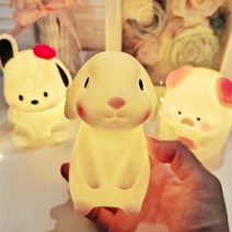 땡스상점 토끼 무드등 + 선물 포장백, 화이트(등), 투명(백)