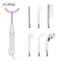 고주파 리프팅기 피부관리기 휴대용 7 1 고주파 얼굴 기계 핸드 전극 유리 튜브 여성 리프팅 조임 가정용, 03 US Plug