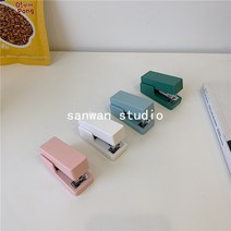 sanwan 문방구 스테플러+ 리필 세트, 핑크