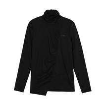 핑 핑골프 핑긴팔 12 블랙 여성 셔링 디테일 비대칭 이너 티셔츠 12201TI960 BK 12201TI960 BK
