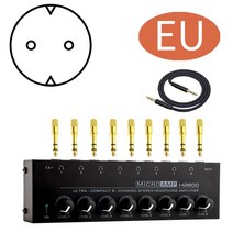 에디파이어 mr4 모니터 스피커 앰프 블루투스 녹음실 스튜디오 스피커 8 채널 헤드폰 오디오 ha800 스테레오 음악 믹서 녹음용 마이크로 초소형 사운드, ha800-eu-라인