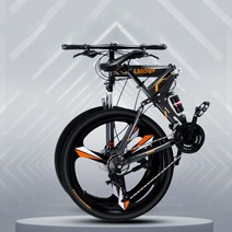 의풍인스 BUBA MTB자전거 경량 21속 24인치 26인치 접이식자전거 ZXC02, 화이트 블루_21단_24인치[삼발 에어로]