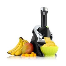 Yonanas 988BK Deluxe Vegan Non-Dairy Frozen Fruit Soft Serve Dessert Maker BPA Free Includes 75 Reci, Black_Dessert Maker