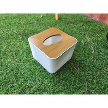 화이트 우드 냅킨케이스 티슈케이스 냅킨통 12.3cm