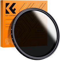 K&F CONCEPT 슬림 가변 ND필터 ND2-ND400, 62mm, KV32