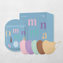 옴니 2D 컬러마스크 50매, 브라운