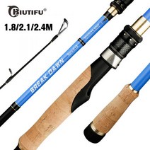 Biutifu 브레이크 새벽 주조 스피닝 1.82.12.4m 30t 탄소 낚싯대 212, Spinning 2.4m 4-20g