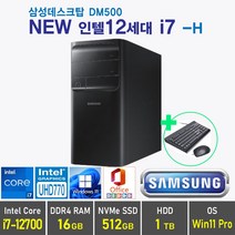 삼성 데스크탑5 DM500 12세대 i7 + Win11 Pro 포함 / 12세대 i7, 램16GB + SSD 512GB + HDD 1TB, Windows10 Pro, DM500TCZ i7 -H