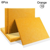 방음 부스 6 Pcs 사운드 흡수 소재 Acoust 절연 Absorcion 패널 도어 씰 스트립 홈 음악 스튜디오 벽, [01] Rectangle, [07] 10--Orange, [02] 0.9cm High Density