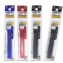 파이롯트 프릭션 지워지는 멀티 볼펜 0.38mm 리필심 4개 세트, 0.38mm (3본입) 흑색 2개+청 1개+적 1개