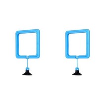 물고기 먹이 공급 수족관 부동 음식 피더 2 색 사각형/원형 반지에 대 한 2/1 pcs 플라스틱 부력 원, 08 blue square 2pcs