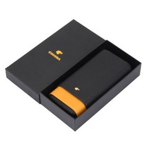 시가 커터 가위 GALINER가젯 케이스 레더 여행용 코히바 포켓 우드 휴미더 홀더 W/시가 선물 상자, COHIBA No Cutter, CHINA