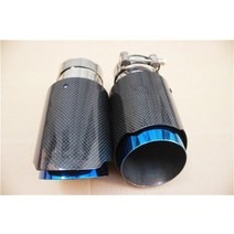 배기 머플러 팁Akrapovic 용 자동차 광택 탄소 섬유 머플러 팁 배기 시스템 파이프 노즐 범용 스트레이트, 15 54MM IN 114MM OUT