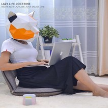 접이식의자 횟집좌식의자 1인용앉은뱅이 등받이 리클라이너 1인용쇼파 소파 릴렉스체어, 민트