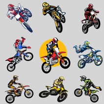 Motorcycle Motocross Rider Patches for Clothes Heat Transfer Thermal Stickers DIY T shirt Iron on fo, [10] 4D