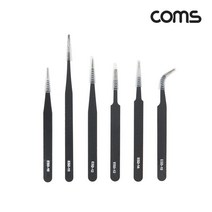 Coms 정밀 핀셋 세트 6PCS 정전기방지