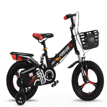 FOREVER 간편한 어린이 접이식 자전거 14/16/18inch앞뒤 피진 보조바퀴 스포츠 자전거, 업그레드형 바퀴살, 125CM 18인치, 블루