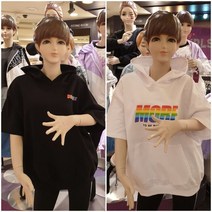 [더데이걸] 무지개 레터 반팔 후드 TGMH22301_NC광주역점