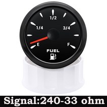 유면계 유량계 0-190Ω 240-33Ω 연료 레벨 게이지 52mm 7 색 LED 오일 탱크 레벨 표시기 해양 보트 자동, 06 240-33ohm BN