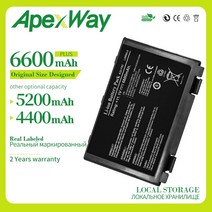 아수스 노트북 배터리 apexway a32-f82 a32-f52 asus k50a k50ab k50ad k50af k50c k50e k50id k50ie k50ij k50il, 6600mAh