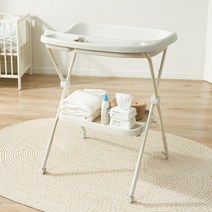 기저귀 테이블 이동식 접이식 교환대 케어 다기능 모바일 터치 침대, 화이트