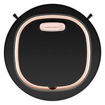 강력한 흡입력을 갖춘 로봇 청소기 USB 충전식 스마트 청소 로봇 가정용 자동 진공, 검은 색
