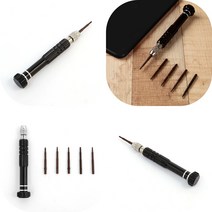 마트498 5IN1 스마트폰 정밀드라이버(블랙) 유심교체 핸드폰수리 시계수리공구 별모양 안경드라이버 미니