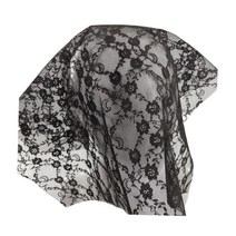 QDY 1 야드 투명 그물 정면 마감용 메쉬 재단 가발 수리 액세서리 만들기 36 x 61인치, 레이스 그물, 커피