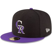 Colorado Rockies 뉴에라 Authentic Collection ON Field 59FIFTY Structured Hat Black/Purple