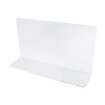 심플 디자인 L형 투명 아크릴 칸막이 대형, 1개