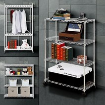 홈메탈선반 조립식앵글 랙 베란다진열대 철제정리 렉 장, 750 4단 바구니