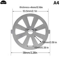 고기분쇄기 야채다지기 고기 분쇄기 플레이트 네트 나이프 부품 3mm 5mm7mm 직경 분쇄기용 스테인레스 스틸 구멍 1 세트, A4