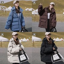 여성 패딩 여성경량패딩 캐주얼 후드 숏패딩 따뜻한 고급 패션