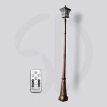 솔까든 태양광정원등 리모컨제어 2색지원 2.3M 엔틱 유럽동양풍 정원등