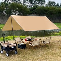 아웃도어 야외캠핑 타프 다용도 그늘막 가림막 천막타프 피크닉 미니멀 타프, 골드