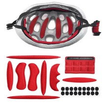 헬멧 스폰지 쿠션 자전거 모자 안감 스펀지 내피 패드, 레드세트