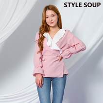 체크 랩 블라우스(SX3LSE8)